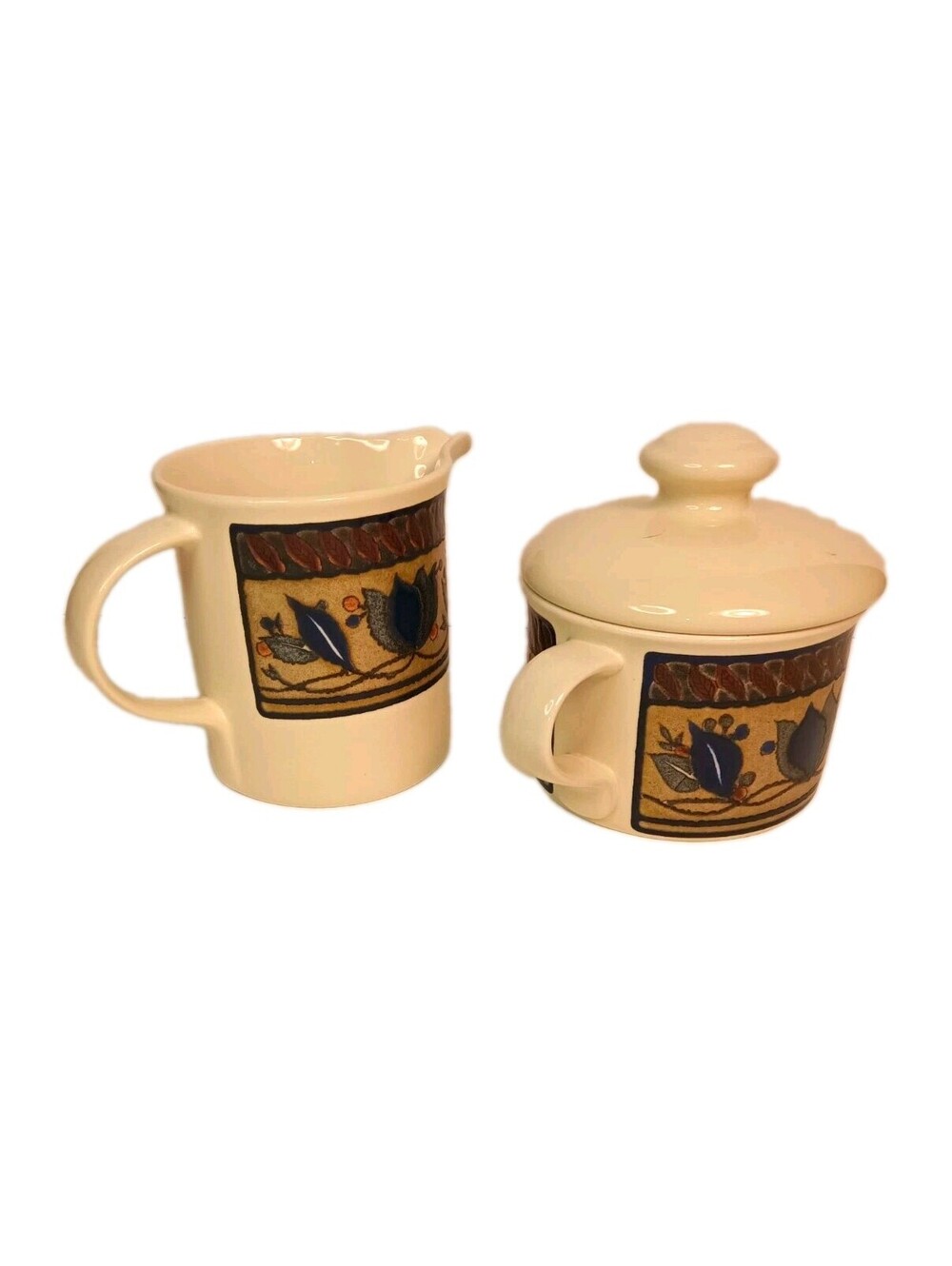 Mint Mikasa Arabella Creamer and Sugar Bowl with Lid Set CAC01 Vintage Mint